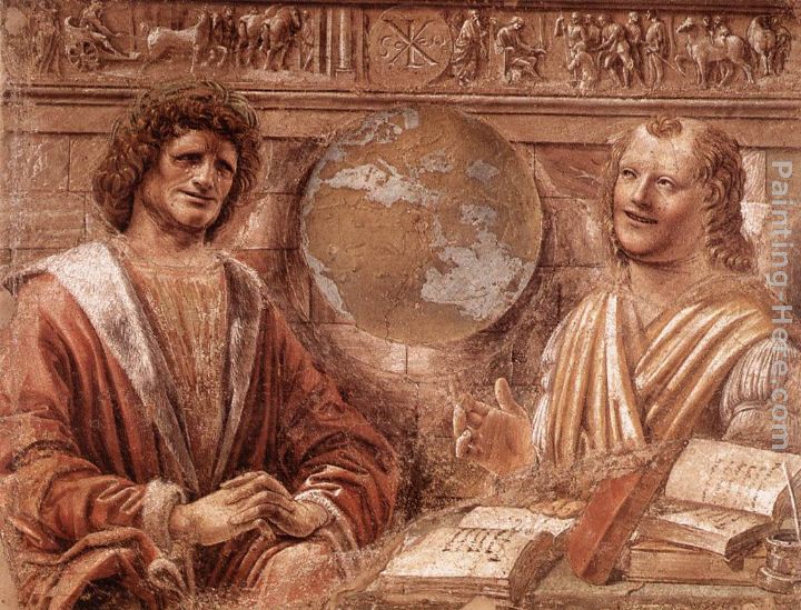 Heraclitus and Democritus painting - Bramante Heraclitus and Democritus art painting